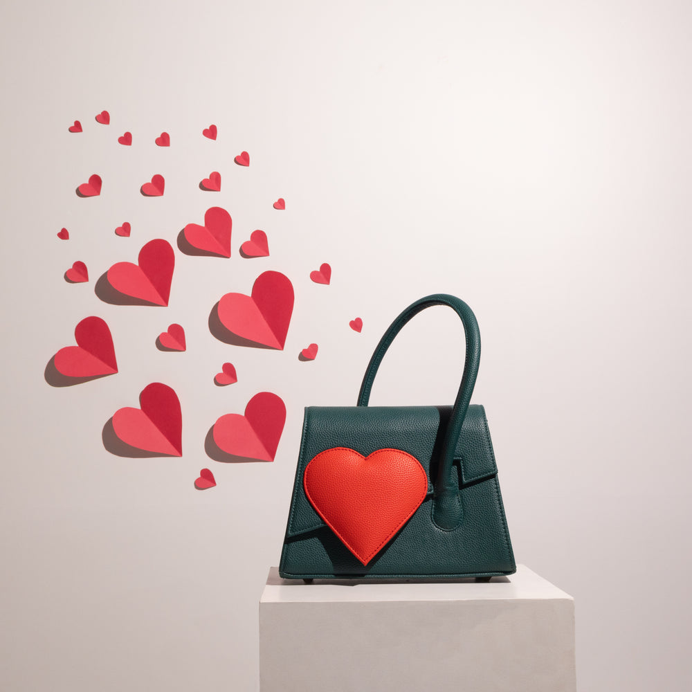 Emerald Green Heartbound Tote - Suave Bags  #