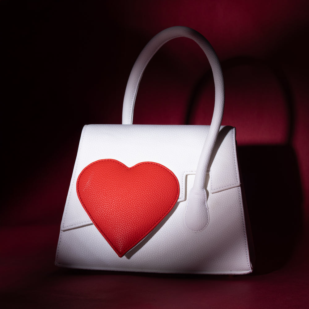 White Heartbound Tote - Suave Bags  #