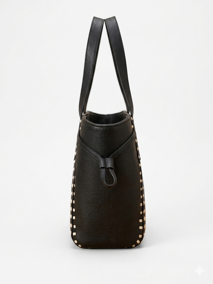 The Sienna Stitch Tote - TAN