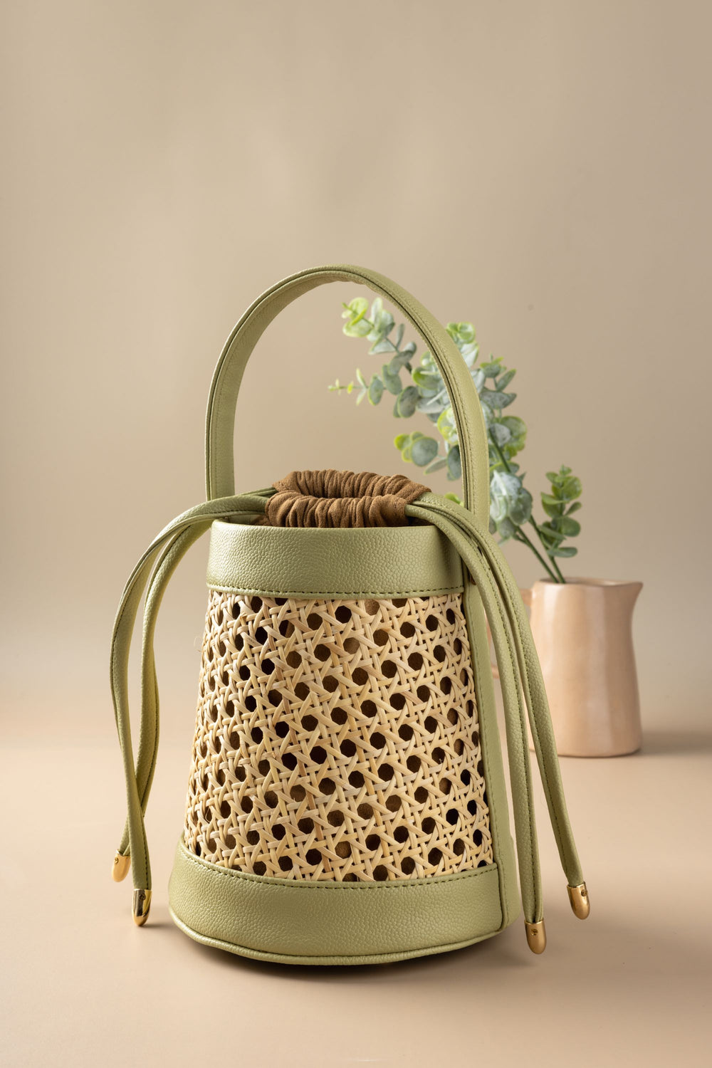 Sage Green Meadow Bucket Bag - Suave Bags  #