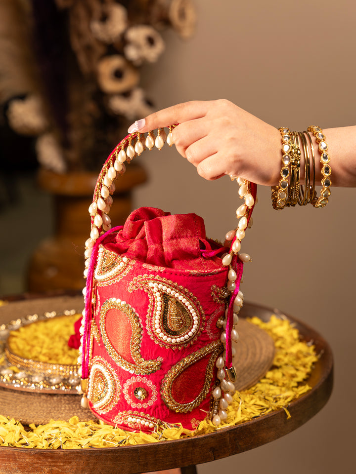 Mehraz Bucket Bag - Rani pink - Suave Bags  