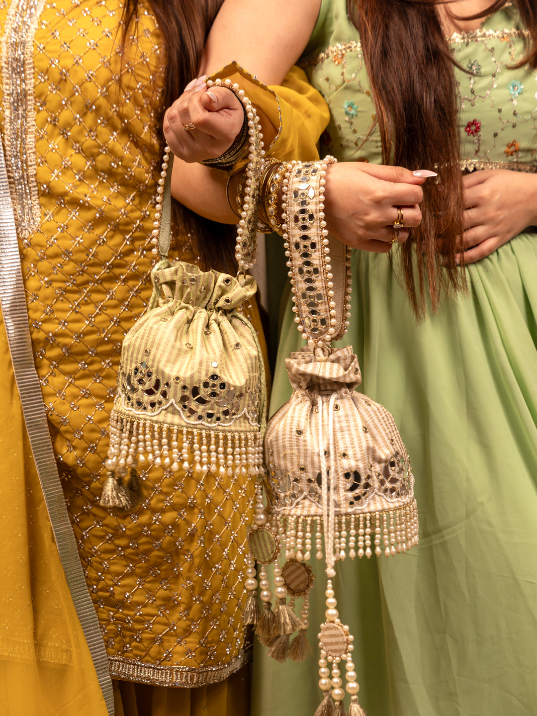 Aaina potli Bag - Off white - Suave Bags  #