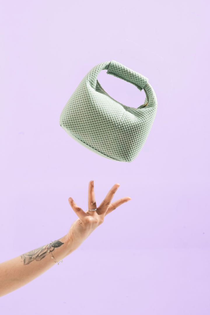 Mint Green Halo Iridescent Handbag - Suave Bags  