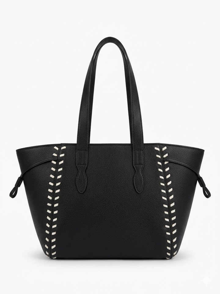The Sienna Stitch Tote - TAN