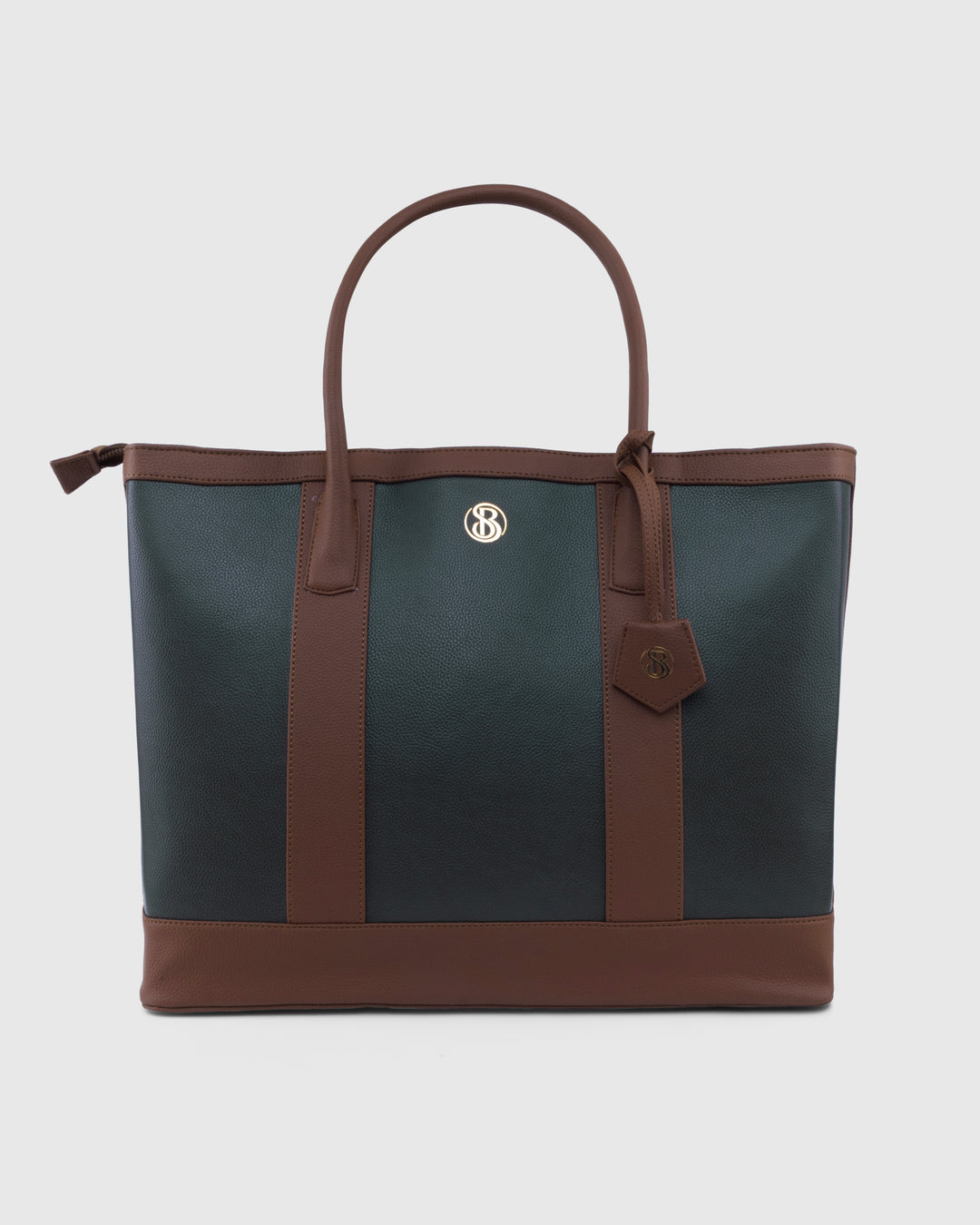 The Cambridge Classic Tote - Olive / tan Combo - Suave Bags  