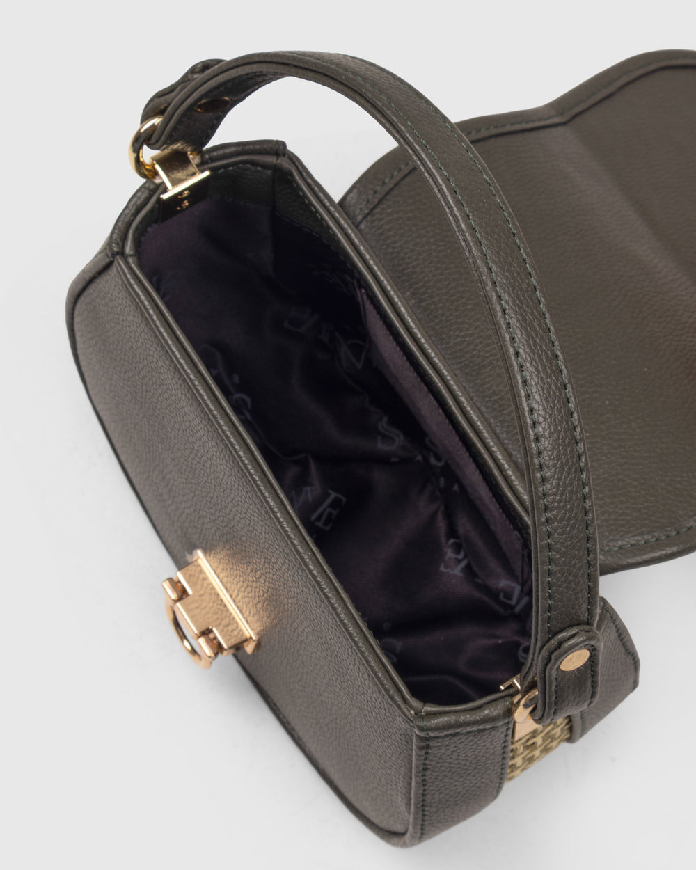The Solara Satchel – Bamboo Cane & Vegan Leather Handbag (Olive Natural) - Suave Bags  #