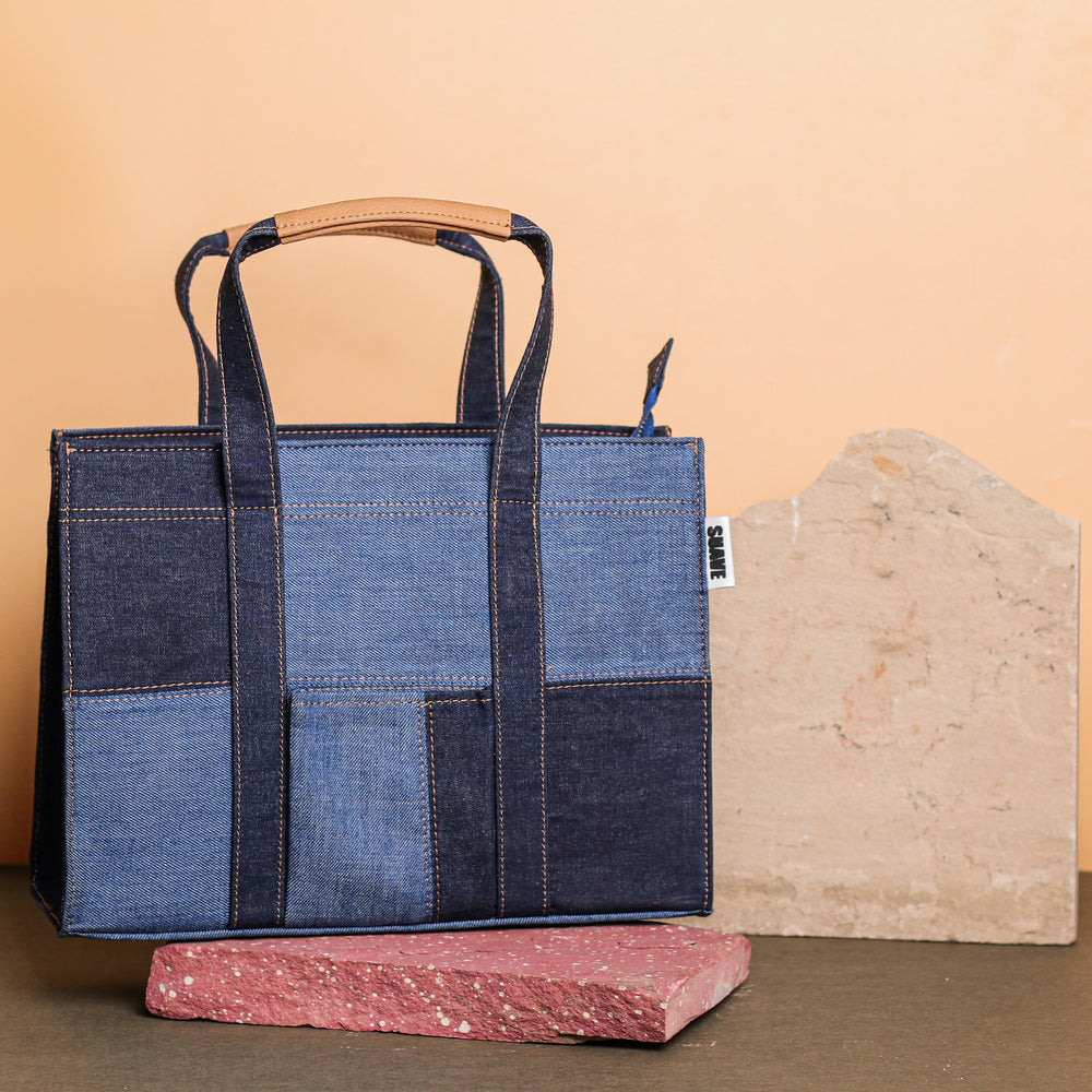 Denim Delight Tote Bag - Suave Bags  #