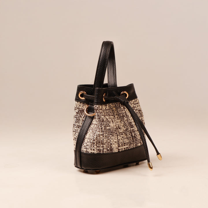The Urban Tweed Black Bucket Bag - Suave Bags  