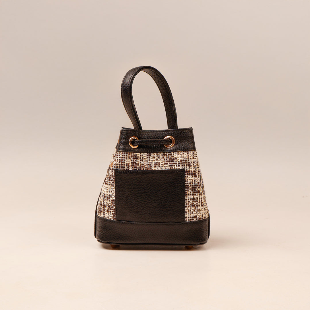 The Urban Tweed Black Bucket Bag - Suave Bags  