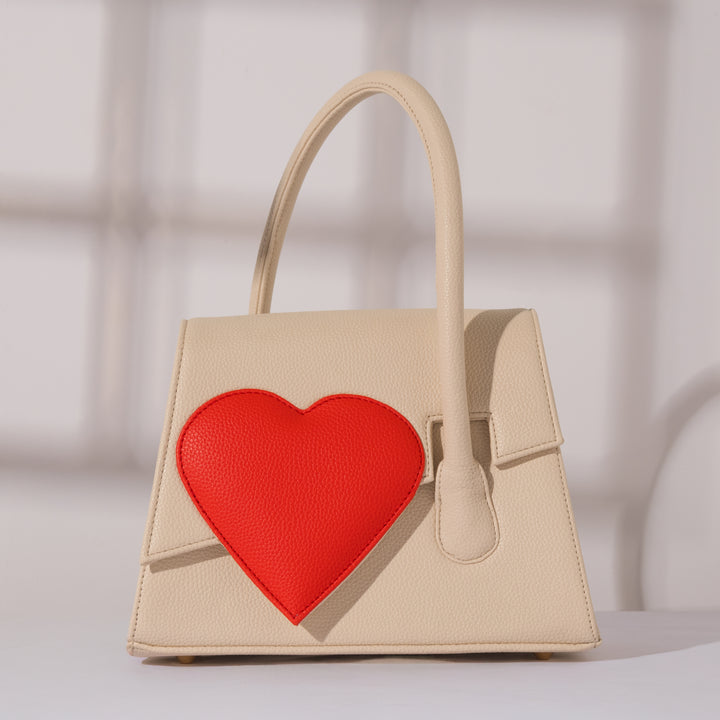 Off-White Heartbound Tote - Suave Bags  