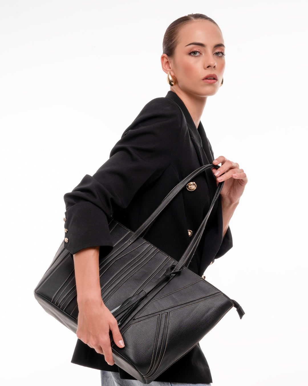 Classic Black Enigma Tote - Suave Bags  #