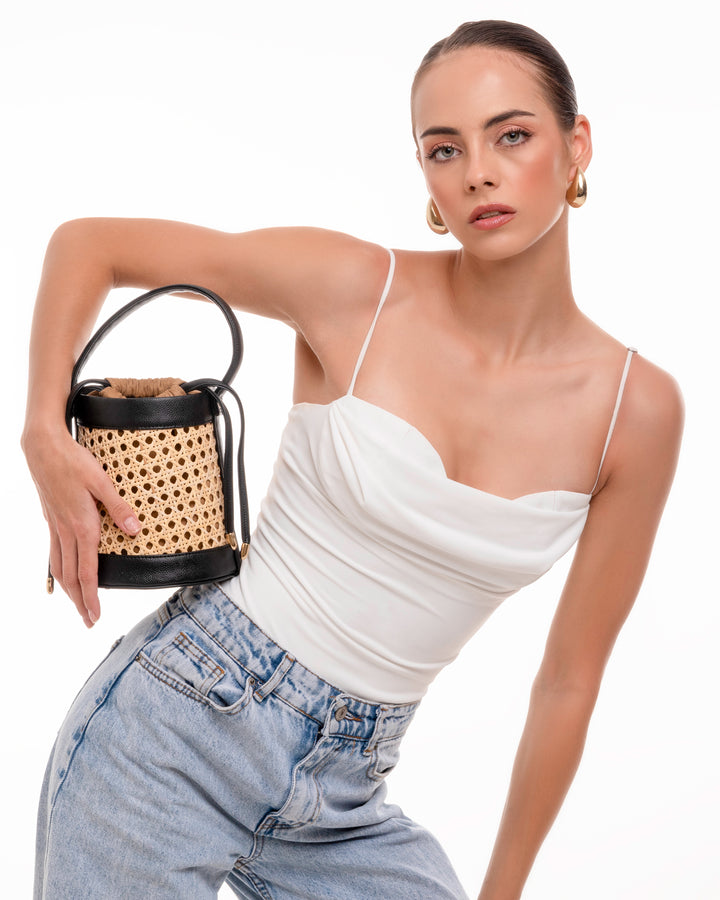 Black Meadow Bucket Bag - Suave Bags  
