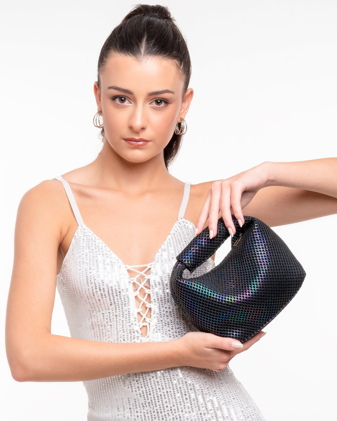 Black Halo Iridescent Handbag - Suave Bags  #